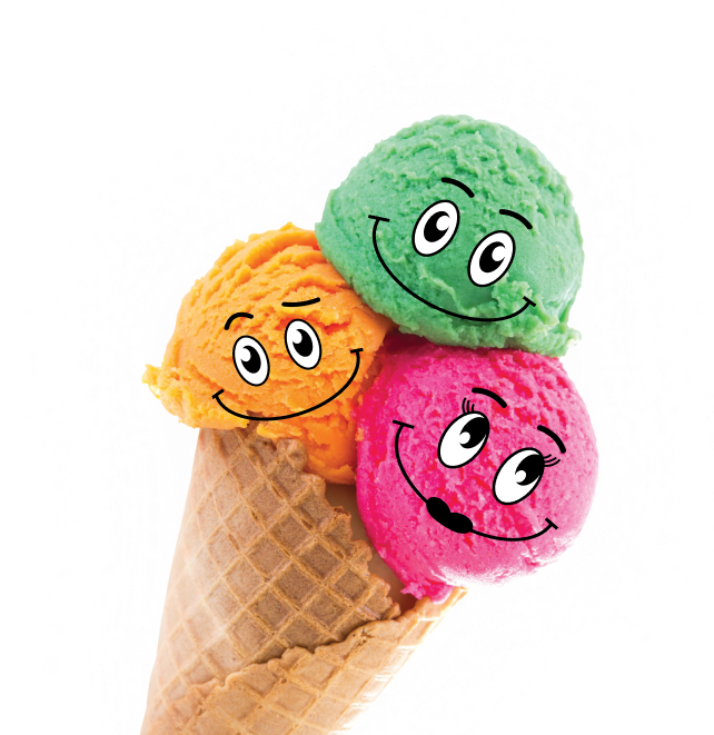 A large ice cream cone